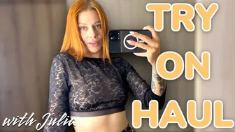 [4K] Transparent Try-on Haul with Julia | See Through Haul 2024 | Sheer Dresses Try On ????