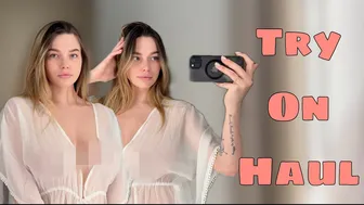 [4K] TRANSPARENT Summer Lingerie Haul With Alina | See- through Try on Haul