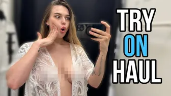 [4K] New Transparent Dress In Dressing Room with Alina | Try on Haul 2024 #1