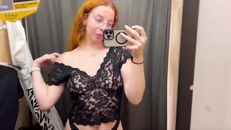 [4K] See-Through Clothes Try on Haul | Transparent Fabric & No Bra Trend #4