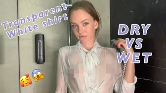 [4K] | TRANSPARENT Dry vs Wet review see trough blouse gorgeous Get ready with me 2024 #1