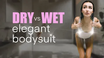 [4K] HOT WATER TEST: WHITE BODYSUIT REVEALED! | DRY VS WET