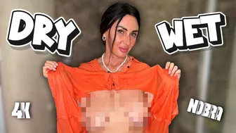 ???????? Transparent Fashion Face-Off | 4K Wet vs Dry No Bra