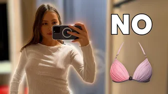 no bra try on | beginner model (4k) #1