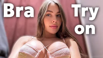 transparent bra try on | beginner model (4k)