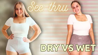 Dry vs Wet Review: See-Through Try On Haul | White Tank Top