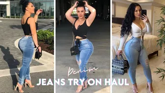 JEANS TRY ON HAUL |NEW JEANS ATTENTION FOR CURVY PETITE GIRLS ♥️♥️ #1