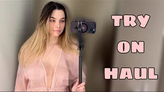 [4K] TRANSPARENT Summer Lingerie Haul With Alina | See-through Try on Haul #1