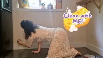 [4K] Transparent Cleaning | Sundress Try on | Clean with Me #1