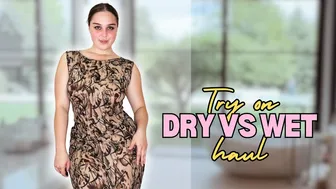 Dry vs Wet Challenge: See-Through Try On Haul | No Bra Styling #1