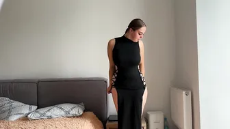 Dry vs Wet Experiment: SEE-THROUGH Black Dress Try On Haul with No Bra #2