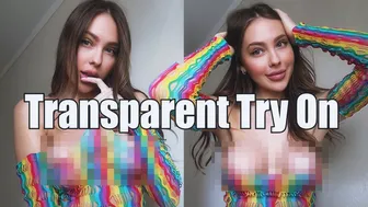 transparent try on haul | beginner model (4k) #1