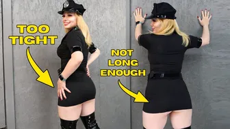 4K Short and Tight Police Costumes Try-On #1