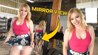 [4K] Super Micro Skirt Try-On & Mirror view