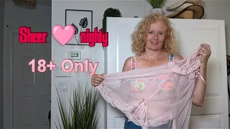 TRANSPARENT PINK Nighty Try on