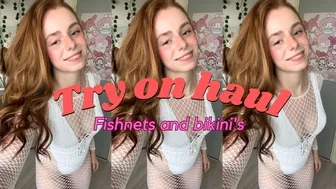 Natural redhair try on haul | Bikini & Fishnets #1