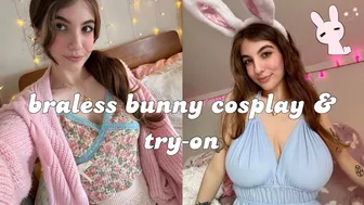 bunny cosplay & try-on (without “support”)