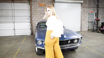 4K Tight 70's Style Try-On with My 1969 Mustang #3