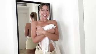 [4K] Transparent White Top Try on Haul | Get ready with MsBella #2