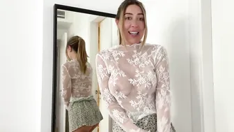 [4K] Transparent White Top Try on Haul with MsBella #3