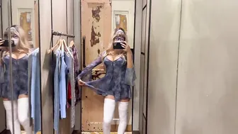 Transparent Dress Try-On Haul (Changing Room) #3