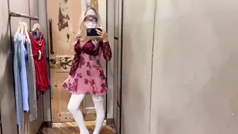 Transparent Dress Try-On Haul (Changing Room) #4