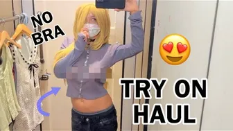 Changing Room Try-On Haul [Fully Transparent With No Bra]