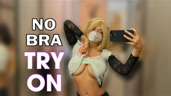 Transparent No Bra Changing Room Haul [4K] #1