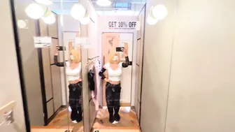 Transparent No Bra Changing Room Haul [4K] #2