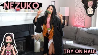 Nezuko Cosplay Try On | Amazon Nezuko Cosplay Review | Demon Slayer Nezuko #1