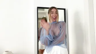 [4K] Transparent Tops No Bra Try on Haul with MsBella #4