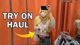 Changing Room Transparent Try-On Haul (No bra)