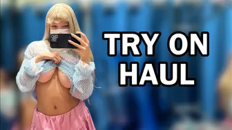 Changing Room Transparent Try-On Haul [4K]