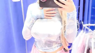 Transparent Top Try-On Haul (Changing Room) #2