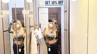 [4K] Transparent Try-On Haul (No Bra) Changing Room Edition #4