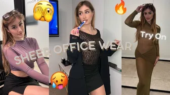 Office Worker Tries On SHEER Dresses for the workplace!