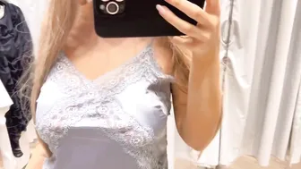 [4K] Dressing Room Fully Transparent Try-On Haul (No Bra) #2