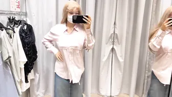 [4K] Dressing Room Fully Transparent Try-On Haul (No Bra) #5