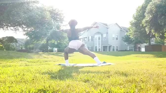 YOGA LEG STRETCHING IN THE NEIGHBORHOOD #2