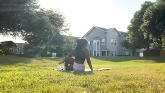 YOGA LEG STRETCHING IN THE NEIGHBORHOOD #5