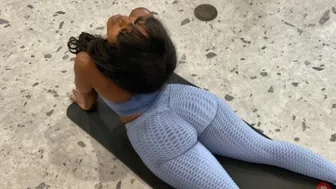 YOGA STRETCHING IN MY APARTMENT GYM #1