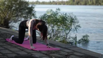 leg stretching by the river #5