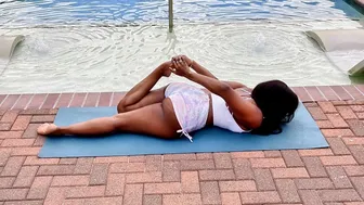 YOGA ART NEAR MY POOL