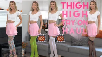 Thigh High Try On Haul | Tights, Stockings, Nylon, Thigh Highs | SHEIN