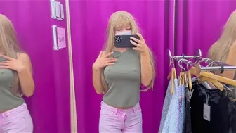 Changing Room Girlfriend Try-On Haul (No Bra) #1