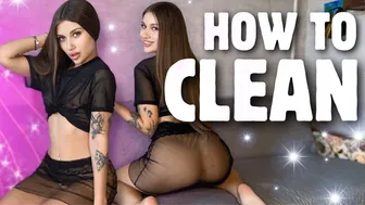 [4K] Transparent Cleaning the Sofa in a Top and Skirt | Comfort Starts with the Little Things