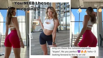 BOOTY SHORTS TRY-ON HAUL (ALPHALETE AMPLIFY DUPE♥️)
