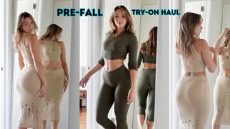 Pre fall try-on haul- going out outfits, cozy leggings, knitwear