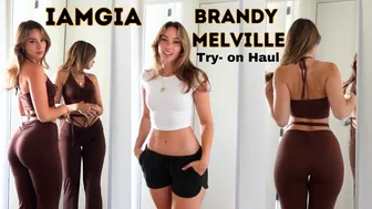 BRANDY MELVILLE + IAMGIA TRY-ON- crop-tops, yoga pants, sleepwear