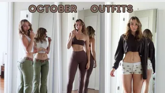 October try-on haul- Skims, Brandy Melville, Sleep wear, Athleisure, Casual fall outfits